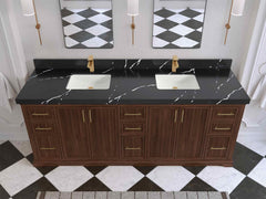 Alys Teak Wood 84 in. W x 22 in. D Double Sink Bathroom Vanity - photo 11