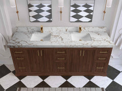 Alys Teak Wood 84 in. W x 22 in. D Double Sink Bathroom Vanity - photo 37