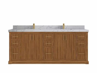 Alys Teak Wood 84 in. W x 22 in. D Double Sink Bathroom Vanity - Willow Bath and Vanity