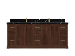 Alys Teak Wood 84 in. W x 22 in. D Double Sink Bathroom Vanity - photo 12