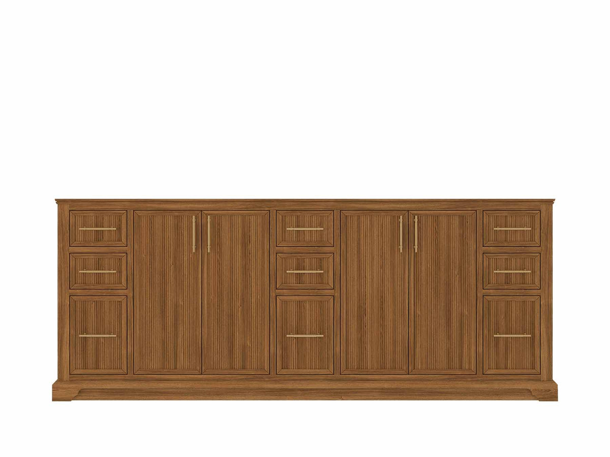 Alys Teak Wood 84 in. W x 22 in. D Double Sink Bathroom Vanity - Willow Bath and Vanity