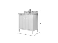 Atlanta 30 in. W x 22 in. D Single Sink Bathroom Vanity - photo 2