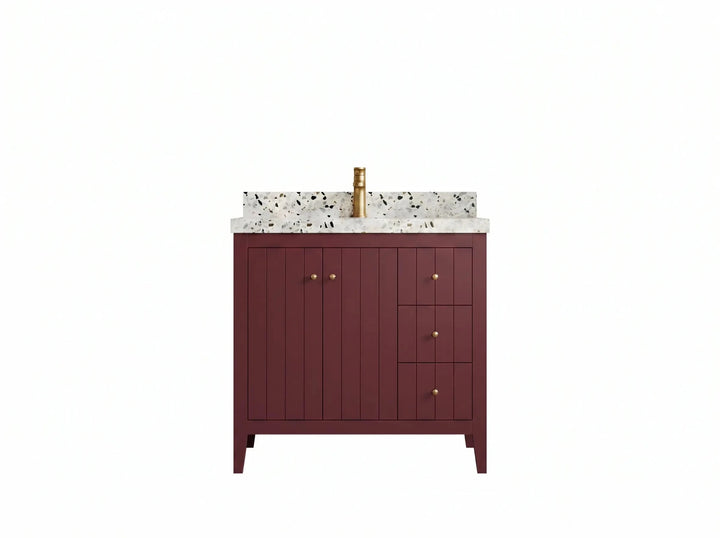 Atlanta 36 in. W x 22 in. D Center Sink Modern Bathroom Vanity - photo 1