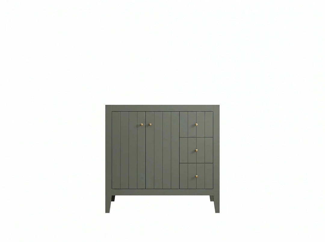 Atlanta 36 in. W x 22 in. D Center Sink Modern Bathroom Vanity | 
              
                Pewter Green
                
                  
             - ATL-CAB-PGN-35L - photo №3