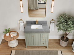 Atlanta 36 in. W x 22 in. D Center Sink Modern Bathroom Vanity - photo 38