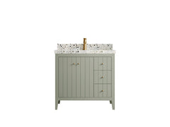 Atlanta 36 in. W x 22 in. D Center Sink Modern Bathroom Vanity - photo 1