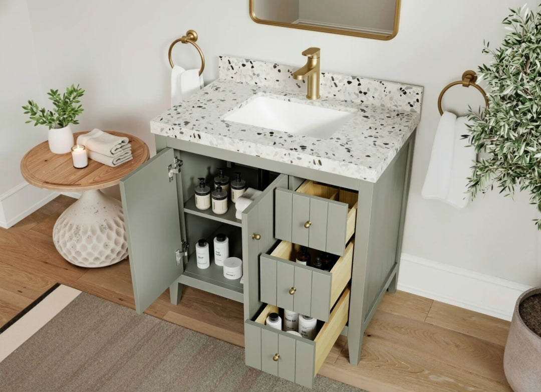 Atlanta 36 in. W x 22 in. D Center Sink Bathroom Vanity CL - Willow Bath and Vanity