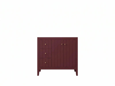 Atlanta 36 in. W x 22 in. D Center Sink Bathroom Vanity for Modern Elegant Bathrooms - Willow Bath and Vanity