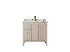 Atlanta 36 in. W x 22 in. D Center Sink Bathroom Vanity for Modern Elegant Bathrooms - photo 1