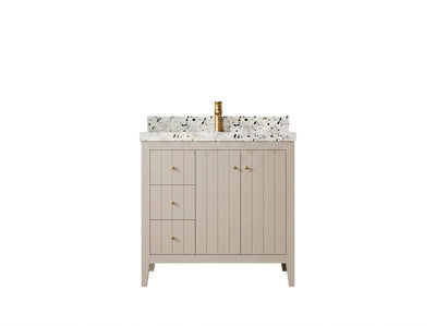 Atlanta 36 in. W x 22 in. D Center Sink Bathroom Vanity for Modern Elegant Bathrooms - Willow Bath and Vanity