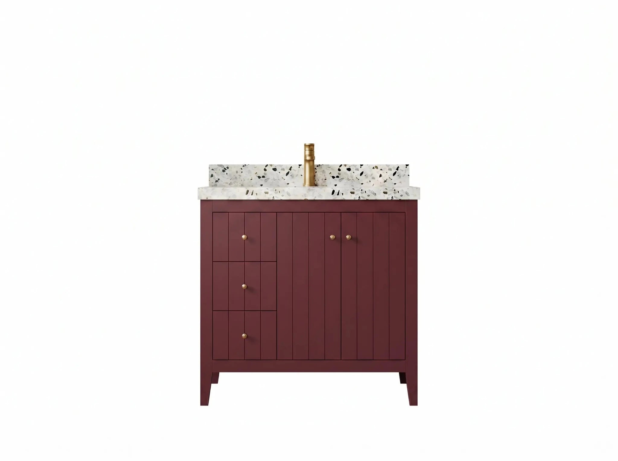 Atlanta 36 in. W x 22 in. D Center Sink Bathroom Vanity for Modern Elegant Bathrooms - Willow Bath and Vanity
