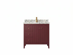 Atlanta 36 in. W x 22 in. D Center Sink Bathroom Vanity for Modern Elegant Bathrooms - photo 1