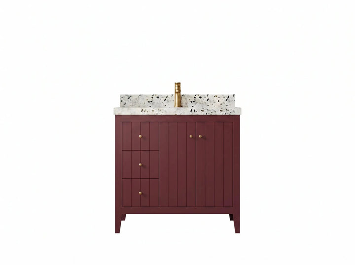 Atlanta 36 in. W x 22 in. D Center Sink Bathroom Vanity for Modern Elegant Bathrooms - photo 1