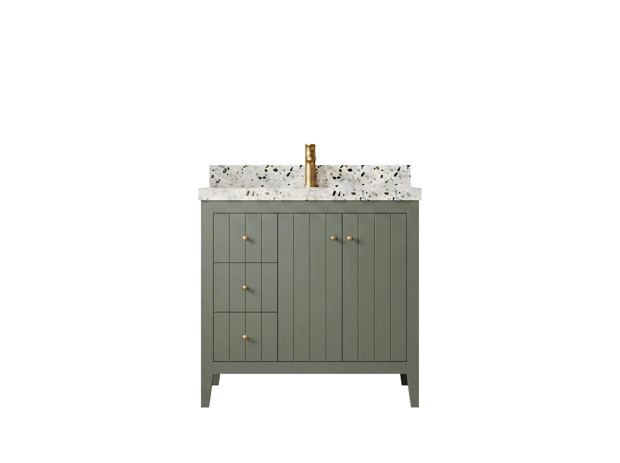 Atlanta 36 in. W x 22 in. D Center Sink Bathroom Vanity for Modern Elegant Bathrooms - Willow Bath and Vanity