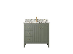 Atlanta 36 in. W x 22 in. D Center Sink Bathroom Vanity for Modern Elegant Bathrooms - photo 1