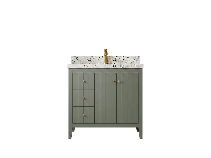Atlanta 36 in. W x 22 in. D Center Sink Bathroom Vanity for Modern Elegant Bathrooms - photo 1