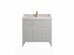 Atlanta 36 in. W x 22 in. D Center Sink Modern Bathroom Vanity - photo 1