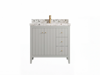 Atlanta 36 in. W x 22 in. D Center Sink Modern Bathroom Vanity - Willow Bath and Vanity