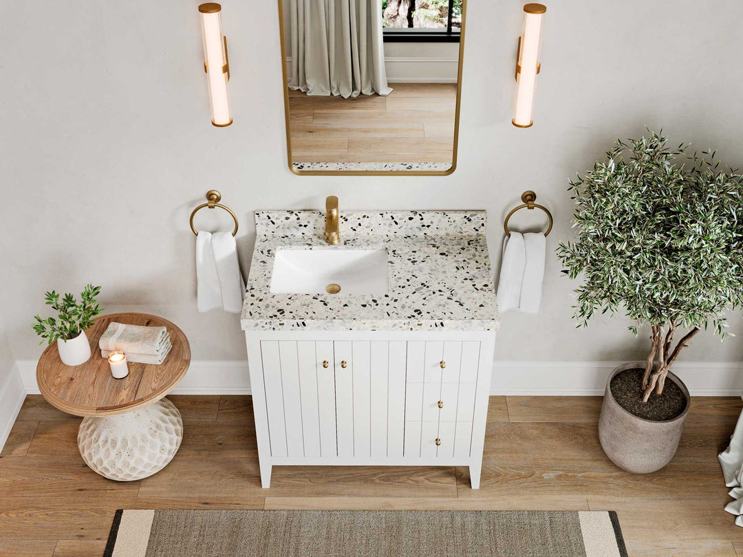 Atlanta 36 in. W x 22 in. D Left Offset Sink Bathroom Vanity - Willow Bath and Vanity