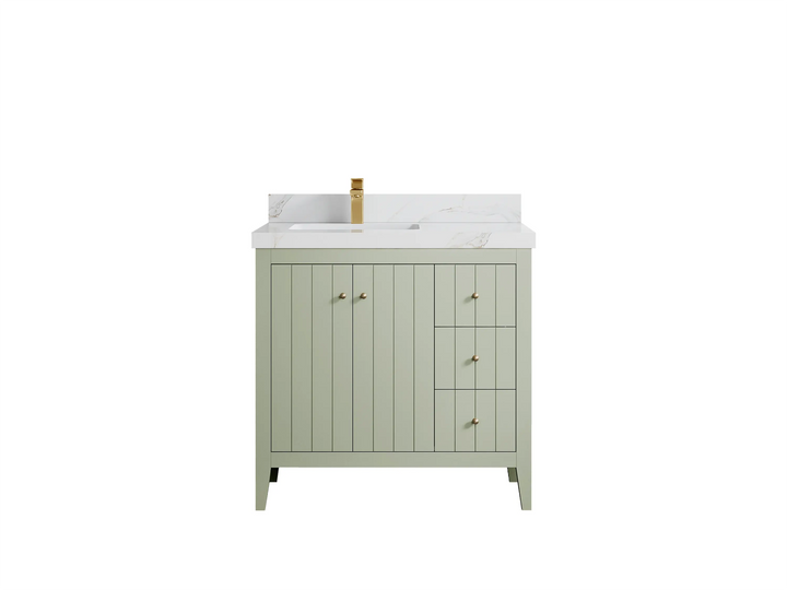 Atlanta 36 in. W x 22 in. D Left Offset Sink Bathroom Vanity - photo 26
