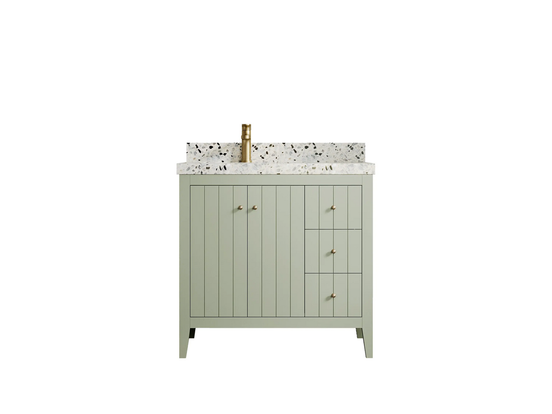 Atlanta 36 in. W x 22 in. D Left Offset Sink Bathroom Vanity - Willow Bath and Vanity