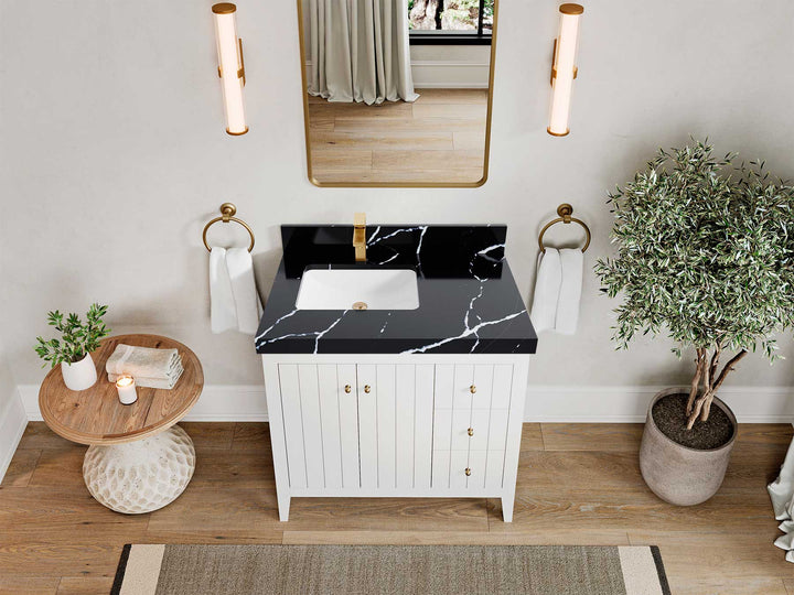 Atlanta 36 in. W x 22 in. D Left Offset Sink Bathroom Vanity - photo 16