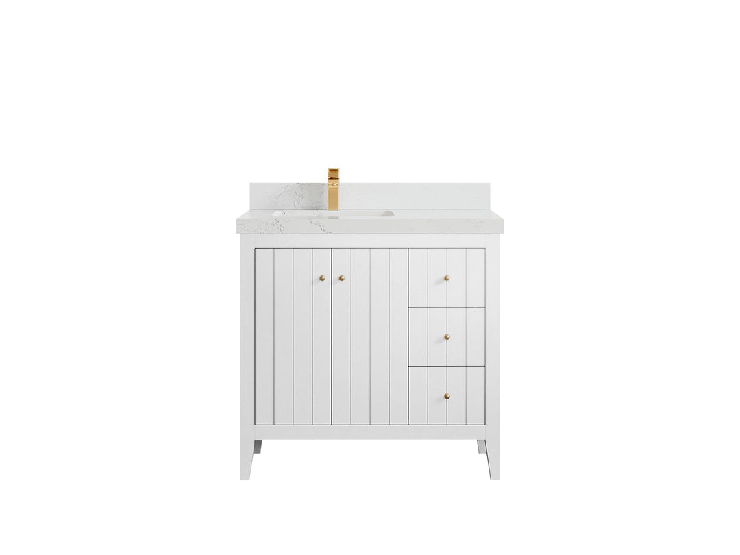 Atlanta 36 in. W x 22 in. D Left Offset Sink Bathroom Vanity - Willow Bath and Vanity