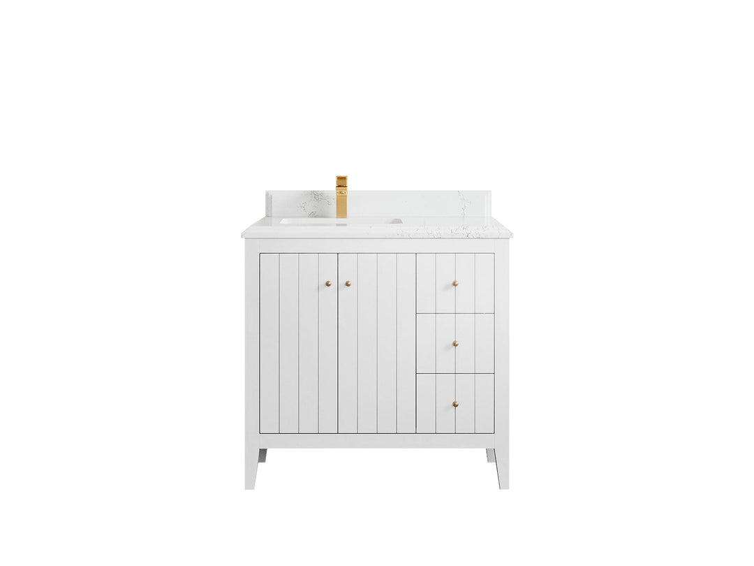 Atlanta 36 in. W x 22 in. D Left Offset Sink Bathroom Vanity - Willow Bath and Vanity