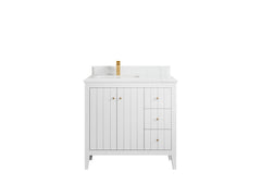 Atlanta 36 in. W x 22 in. D Left Offset Sink Bathroom Vanity - photo 34