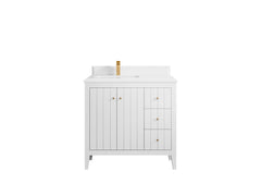 Atlanta 36 in. W x 22 in. D Left Offset Sink Bathroom Vanity - photo 36