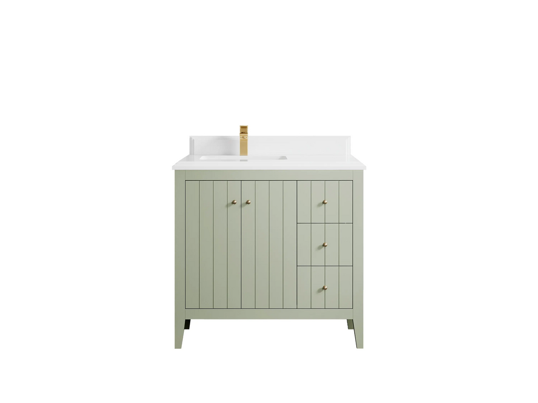 Atlanta 36 in. W x 22 in. D Left Offset Sink Bathroom Vanity - Willow Bath and Vanity