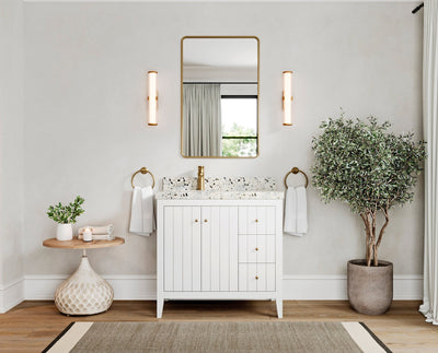 Atlanta 36 in. W x 22 in. D Left Offset Sink Bathroom Vanity - Willow Bath and Vanity