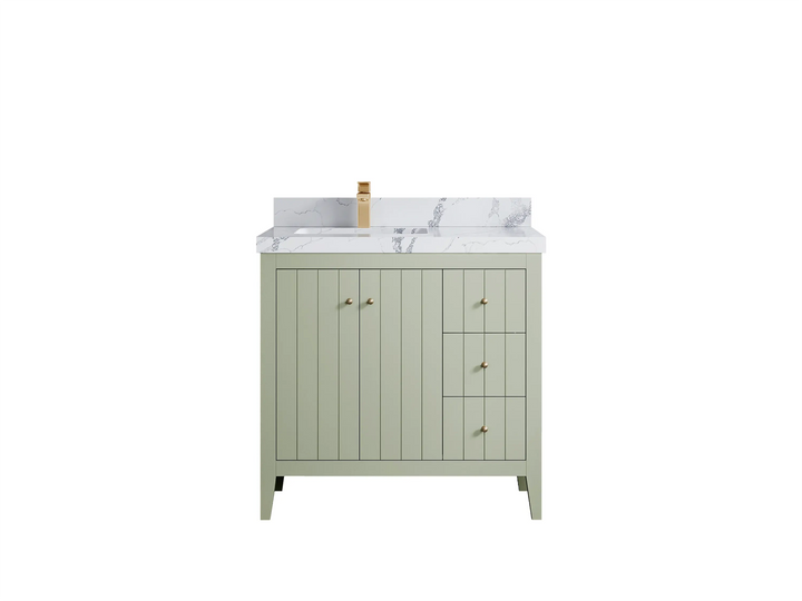 Atlanta 36 in. W x 22 in. D Left Offset Sink Bathroom Vanity - photo 24
