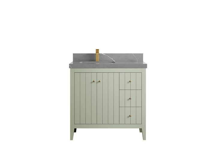 Atlanta 36 in. W x 22 in. D Left Offset Sink Bathroom Vanity - photo 42