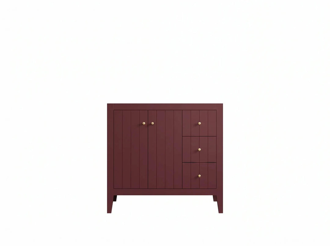 Atlanta 36 in. W x 22 in. D Left Offset Sink Bathroom Vanity | 
              
                Burgundy
                
                  
             - ATL-CAB-BGD-35L - photo №3
