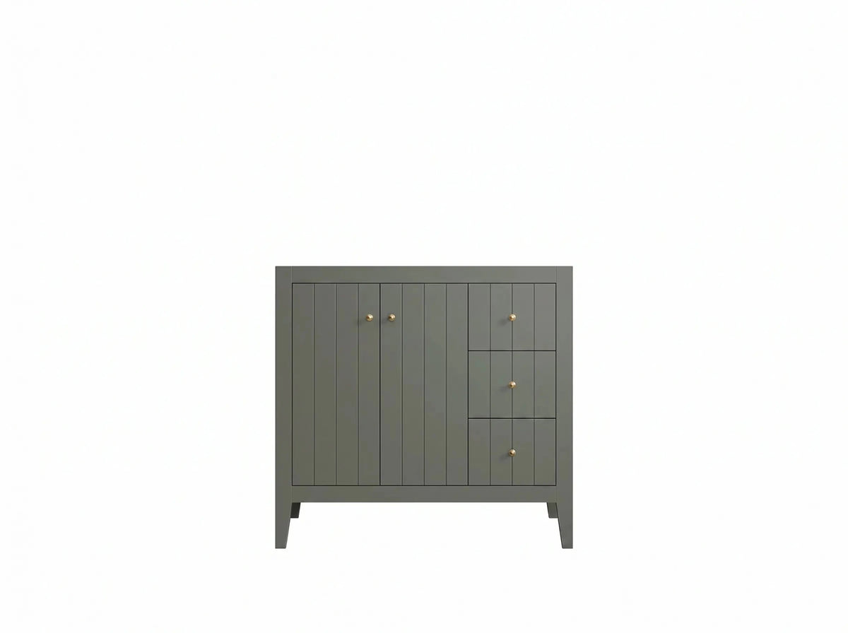 Atlanta 36 in. W x 22 in. D Left Offset Sink Bathroom Vanity - Willow Bath and Vanity