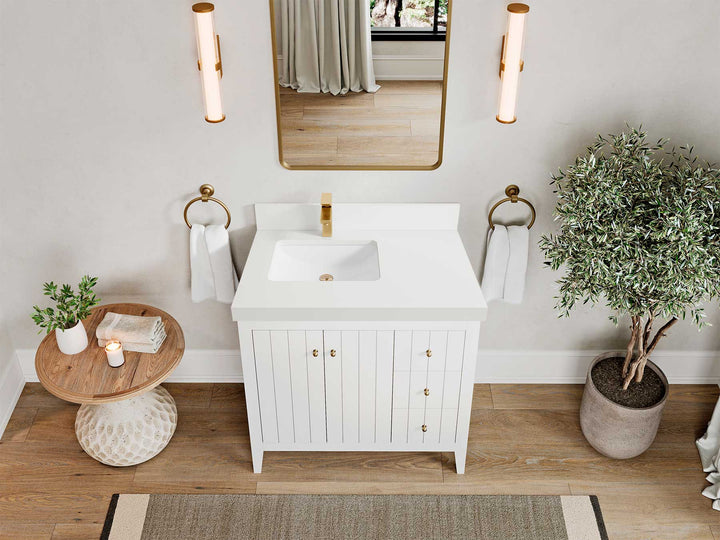 Atlanta 36 in. W x 22 in. D Left Offset Sink Bathroom Vanity - photo 14