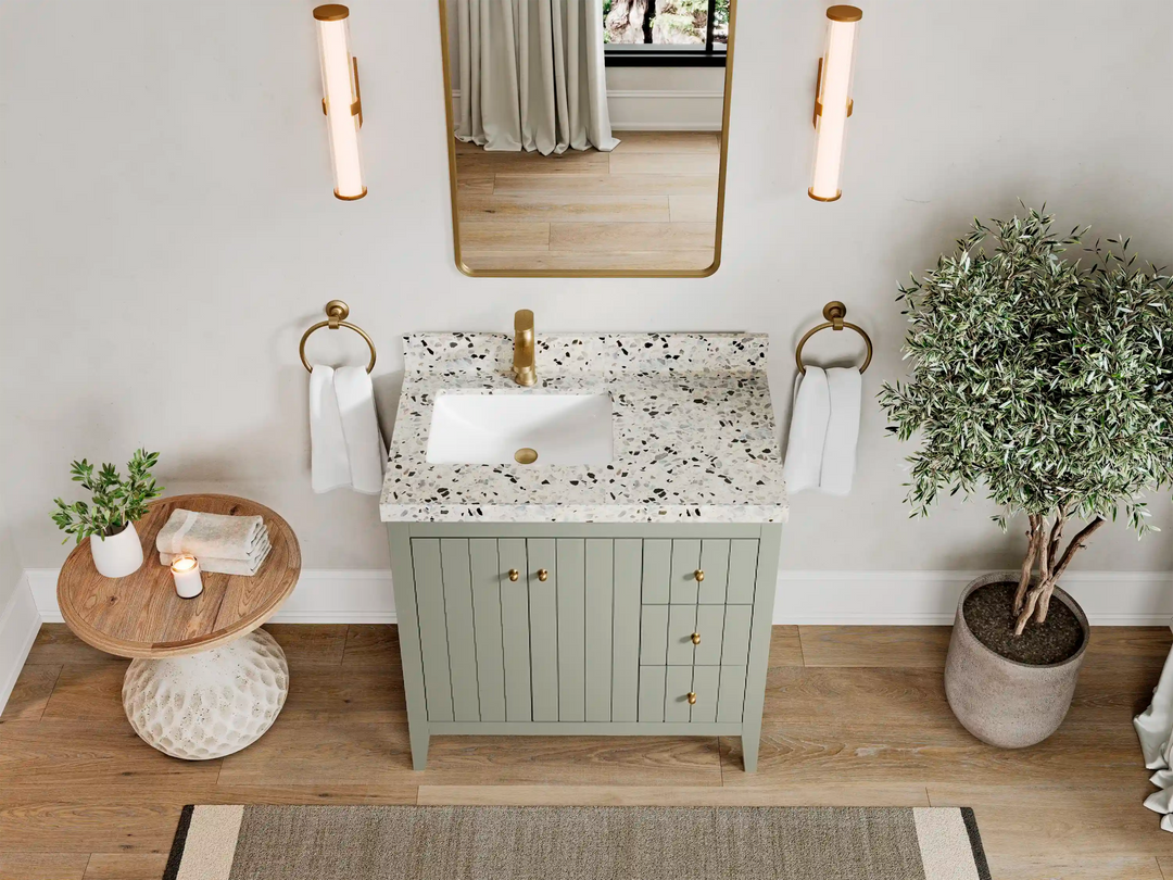 Atlanta 36 in. W x 22 in. D Left Offset Sink Bathroom Vanity - Willow Bath and Vanity