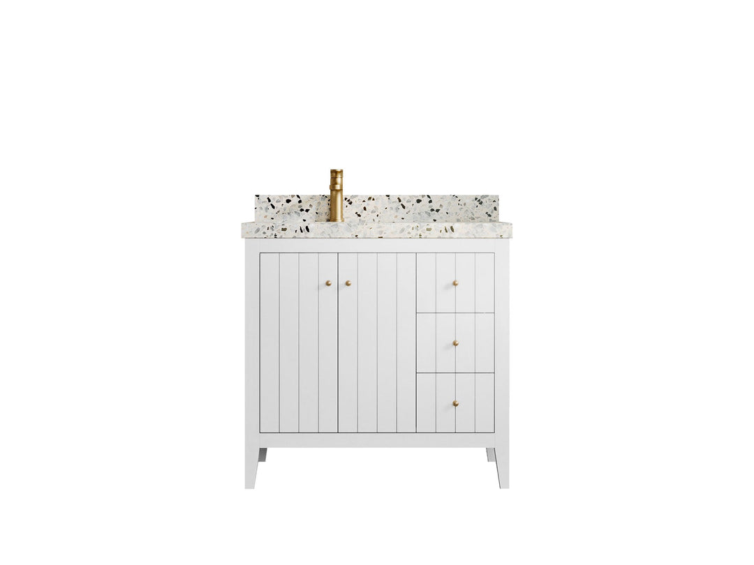 Atlanta 36 in. W x 22 in. D Left Offset Sink Bathroom Vanity - Willow Bath and Vanity