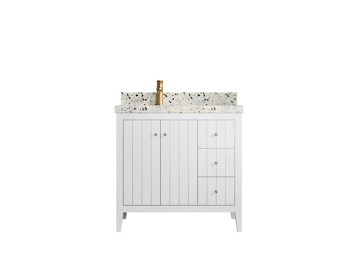 Atlanta 36 in. W x 22 in. D Left Offset Sink Bathroom Vanity - photo 1