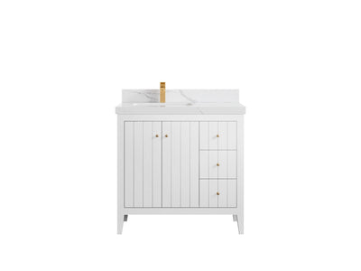 Atlanta 36 in. W x 22 in. D Left Offset Sink Bathroom Vanity - Willow Bath and Vanity