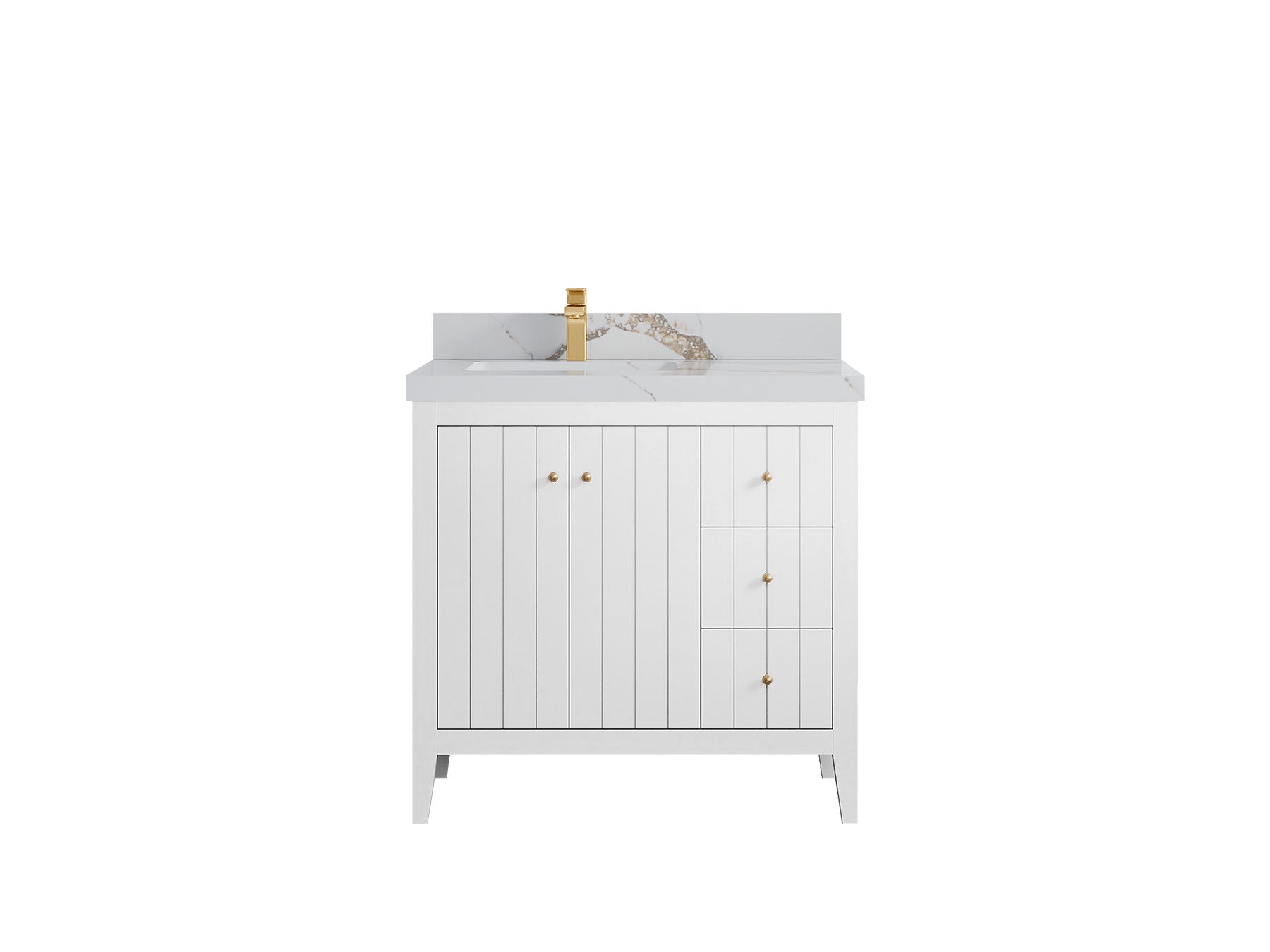 Atlanta 36 in. W x 22 in. D Left Offset Sink Bathroom Vanity - Willow Bath and Vanity