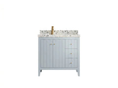 Atlanta 36 in. W x 22 in. D Left Offset Sink Bathroom Vanity - photo 1