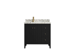 Atlanta 36 in. W x 22 in. D Left Offset Sink Bathroom Vanity - photo 1