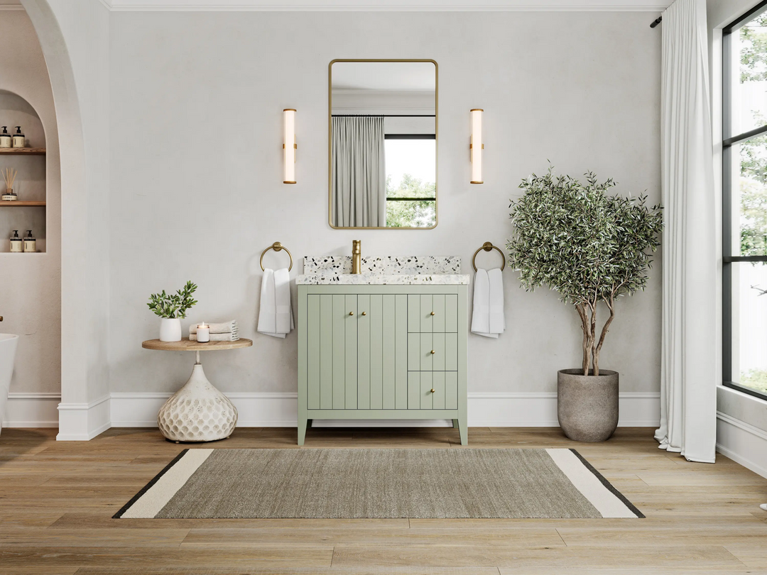 Atlanta 36 in. W x 22 in. D Left Offset Sink Bathroom Vanity - Willow Bath and Vanity