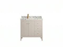 Atlanta 36 in. W x 22 in. D Left Offset Sink Bathroom Vanity - photo 1
