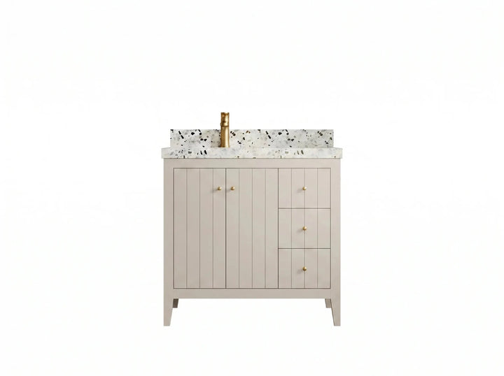 Atlanta 36 in. W x 22 in. D Left Offset Sink Bathroom Vanity - photo 1
