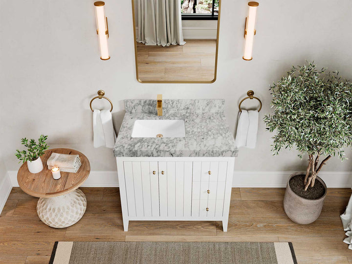 Atlanta 36 in. W x 22 in. D Left Offset Sink Bathroom Vanity - photo 28