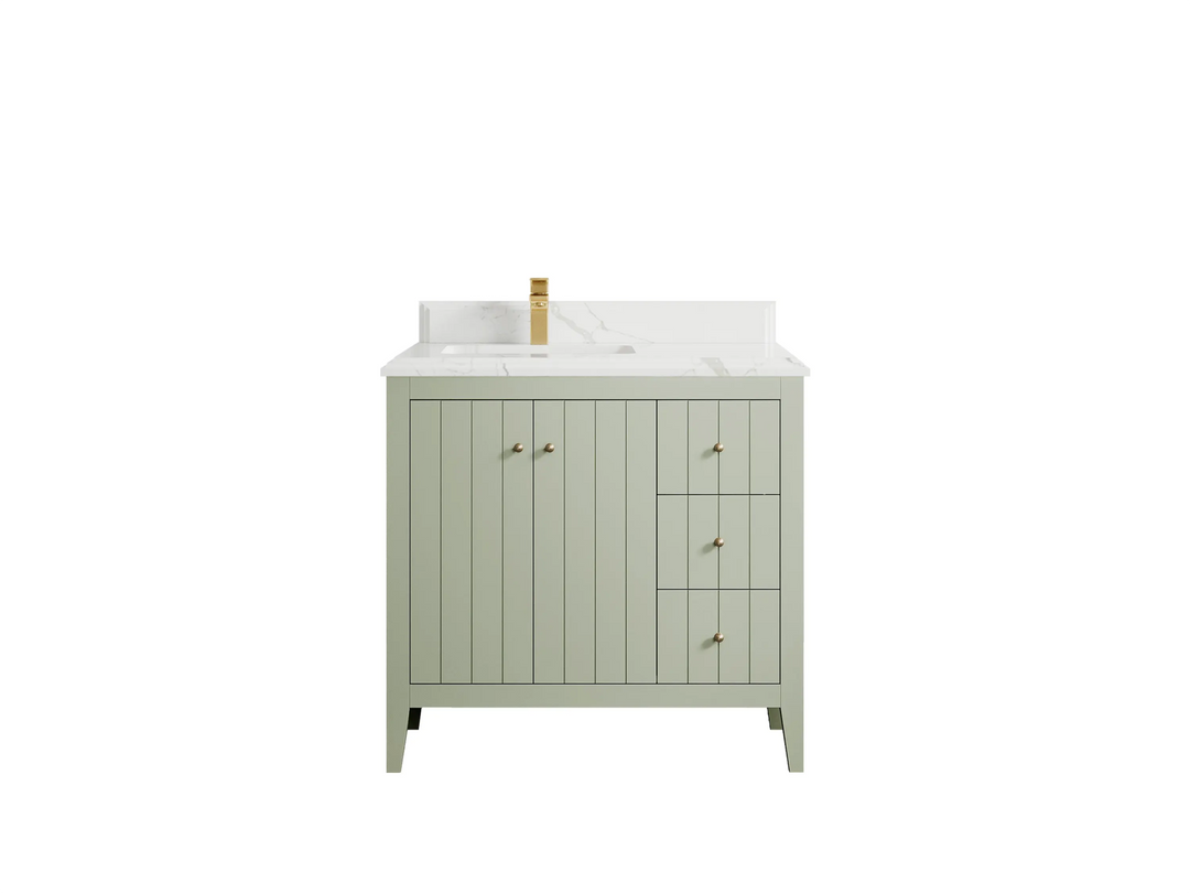 Atlanta 36 in. W x 22 in. D Left Offset Sink Bathroom Vanity - Willow Bath and Vanity