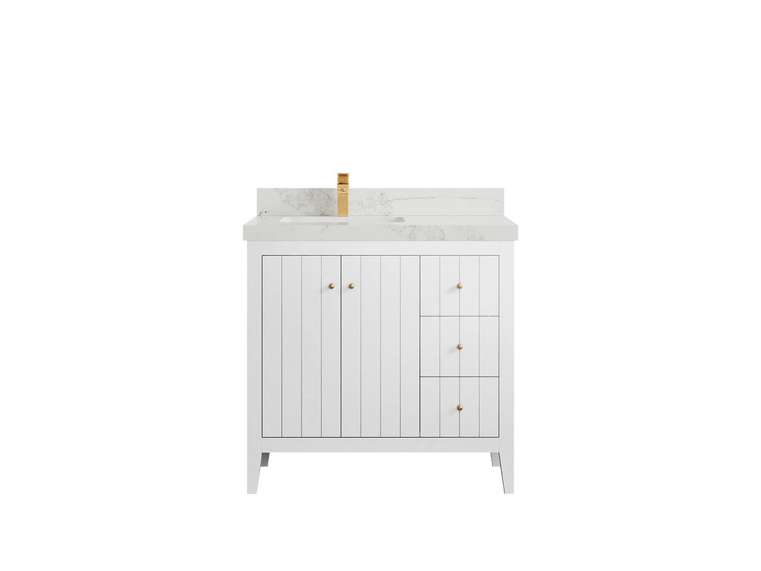 Atlanta 36 in. W x 22 in. D Left Offset Sink Bathroom Vanity - Willow Bath and Vanity